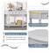 Retro Circular Curved Console Table, Half Moon Narrow Sofa Table with Open Style Shelf and 2 Top Drawers, Solid Wooden Entryway Table for Hallway Living Room Bedroom (Gray Wash)
